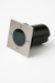 Vierkante Grondspot Ø110mm – GU10 Inbouw – IP65 – RVS