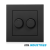 Duo - dimmer - afdekplaat - | - matzwart - | - ion - industries