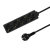 Viervoudige - tafelcontactdoos - 5m - zwart