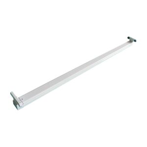TL ARMATUUR - 120cm - Aluminium - Voor Dubbele LED TL buis - Wit