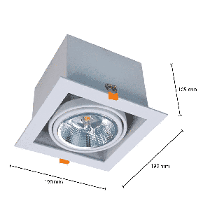 Ar111 - enkel - armatuur - pasithee - wit