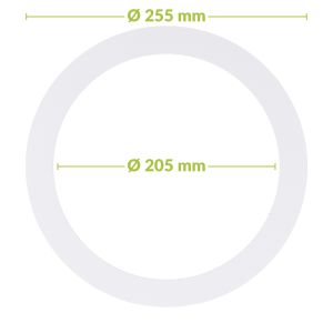 Verloopring - metaal - | - wit - | - Ø205-255mm
