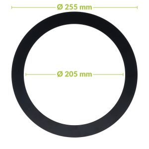 Verloopring - metaal - | - zwart - | - Ø205-255mm