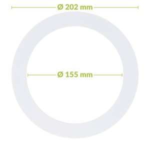 VERLOOPRING METAAL | WIT | Ø155-202mm