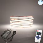 LED Strip COB - 5 Meter - Complete set - 4500k - Neutraal Wit Licht- 320LED/m - Met RF Afstandsbediening