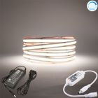 LED Strip COB - 5 Meter - Complete set - 4500k - Neutraal Wit Licht- 320LED/m - Met App / Wi-Fi controller